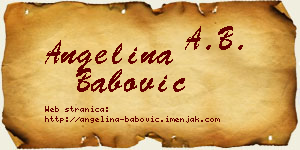 Angelina Babović vizit kartica